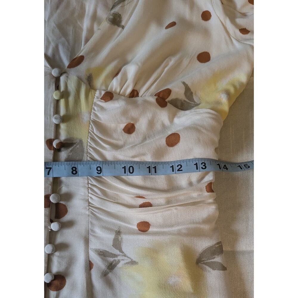 Free People Date Night Sunshine Off-White Floral Mini Dress Size Small - Picture 7 of 11